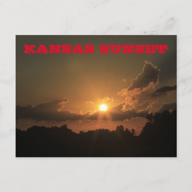 Kansas Sunset Post Card Postkarte (Vorderseite)
