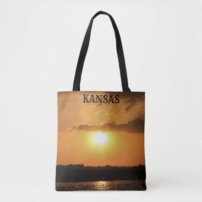 Kansas Sunset Tote Bag Tasche (Vorderseite)