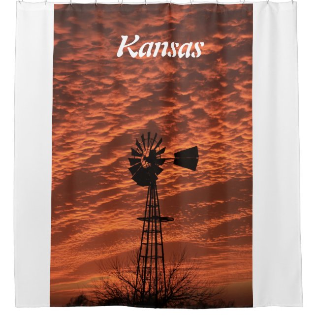 Kansas Sunset's Duschvorhang (Vorderseite)