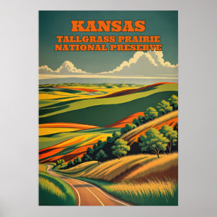 Kansas Tallgrass Prairie National Preserve V02 Poster