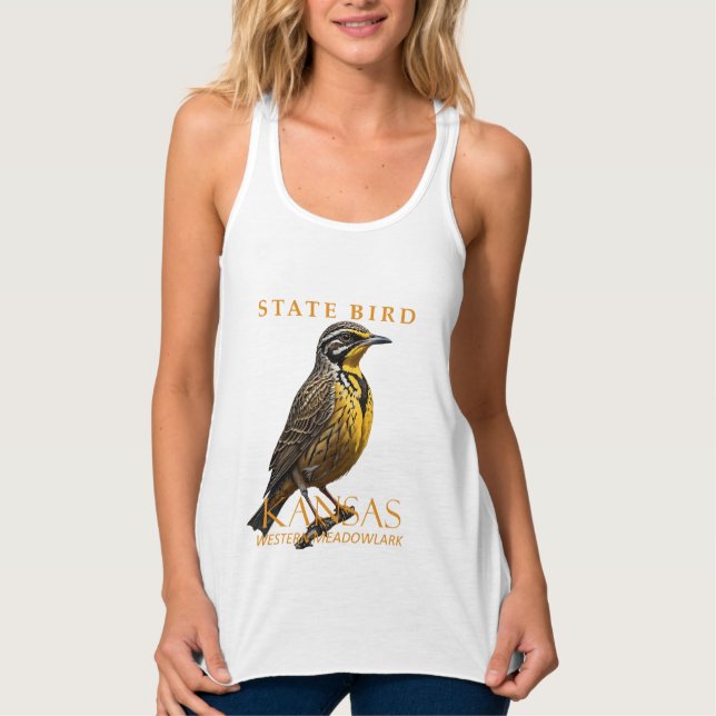 Kansas Territory Bird The Western Meadowlark Tank Top (Vorderseite)