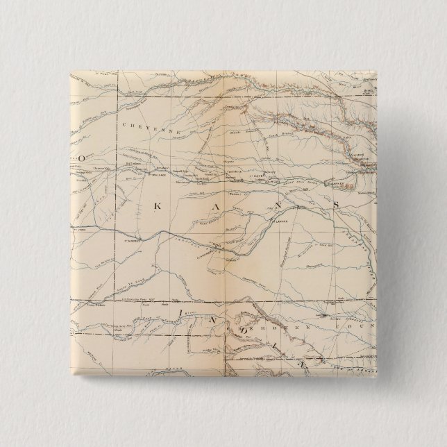 Kansas, Texas, Indisches Territorium Button (Vorderseite)