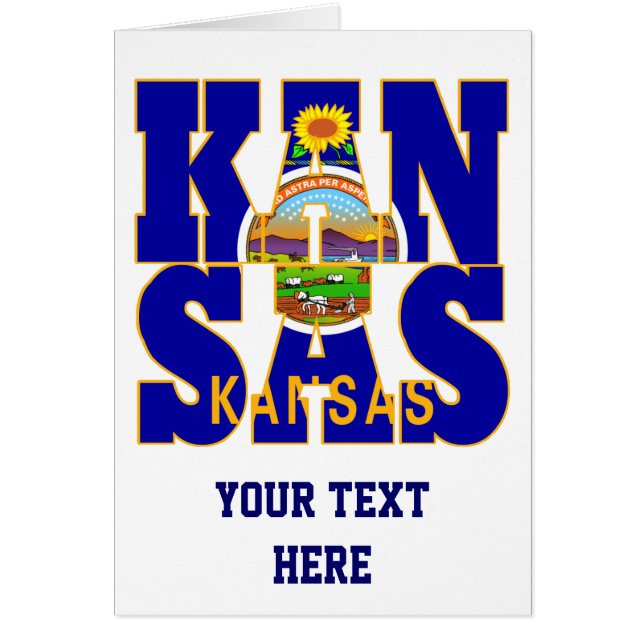 Kansas-Text für die Staatsflagge (Vorne)