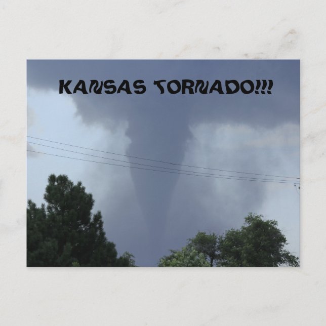 Kansas-Tornado-Postkarte Postkarte (Vorderseite)