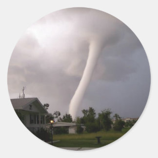 Kansas Tornado Runder Aufkleber