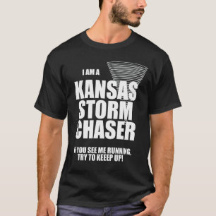 Kansas Tornado Sturm Chaser Schwarzer T - Shirt