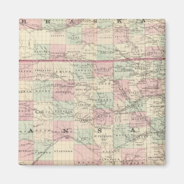 Kansas und Nebraska Magnet (Vorne)