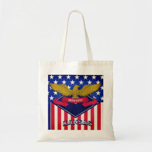 Kansas USA Flag Tragetasche
