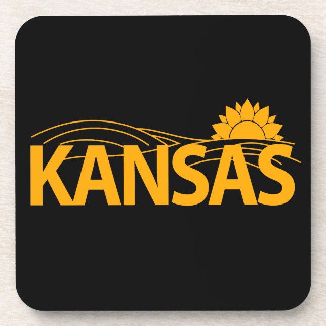 Kansas USA Getränkeuntersetzer (Vorderseite)