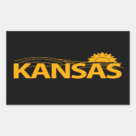 Kansas USA Rechteckiger Aufkleber