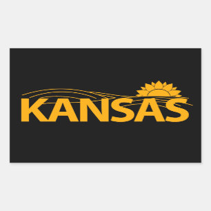 Kansas USA Rechteckiger Aufkleber