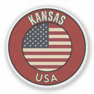 Kansas Vereinigte Staaten von Amerika Aufkleber
