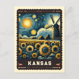 Kansas | Vincent Van Gogh Inspiriert Postkarte