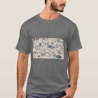 Kansas Vintage-Bildkarte Übergröße T-Shirt
