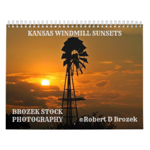 Kansas Windmill Sunsets Calendar Kalender