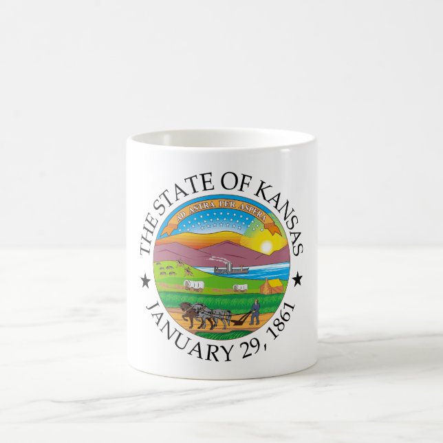 Kansas-Zeichen Kaffeetasse (Mittel)