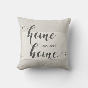 Kansas - Zuhause Sweet Zuhause burlap look Kissen