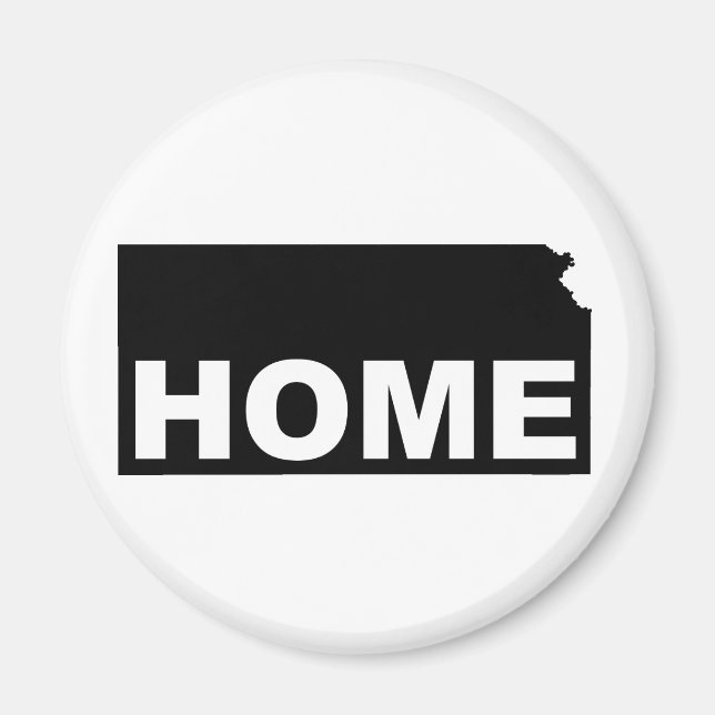 Kansas Zuhause weg vom Staat Kühlschrankmagnet (Vorne)