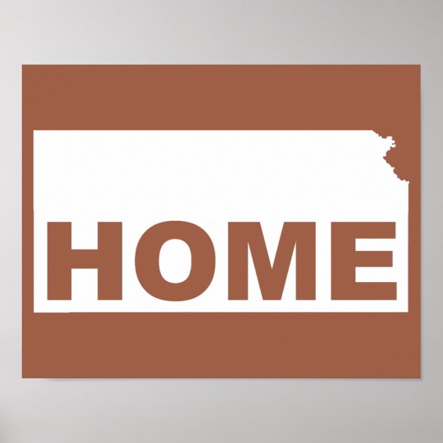 Kansas Zuhause weg vom Staat-Poster-Zeichen Poster (Vorne)