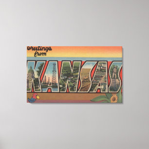 KansasLarge Letter ScenesKansas Leinwanddruck