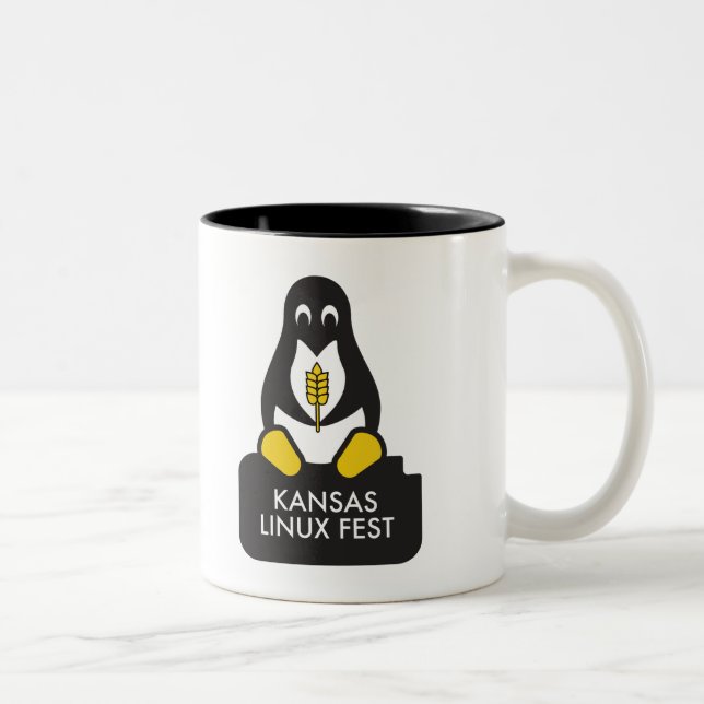 KansasLinuxfest-Tasse Zweifarbige Tasse (Rechts)