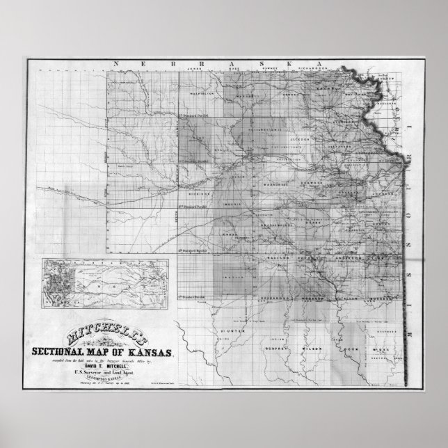 KansasPanoramic MapKansas Poster (Vorne)