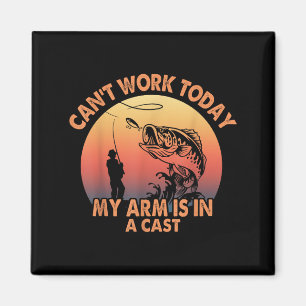 Kant Arbeit heute mein Arm ist in einer Kastenfisc Magnet