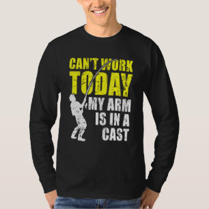 Kant Arbeit heute mein Arm ist in einer Kastenfisc T-Shirt