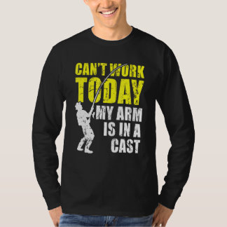 Kant Arbeit heute mein Arm ist in einer Kastenfisc T-Shirt
