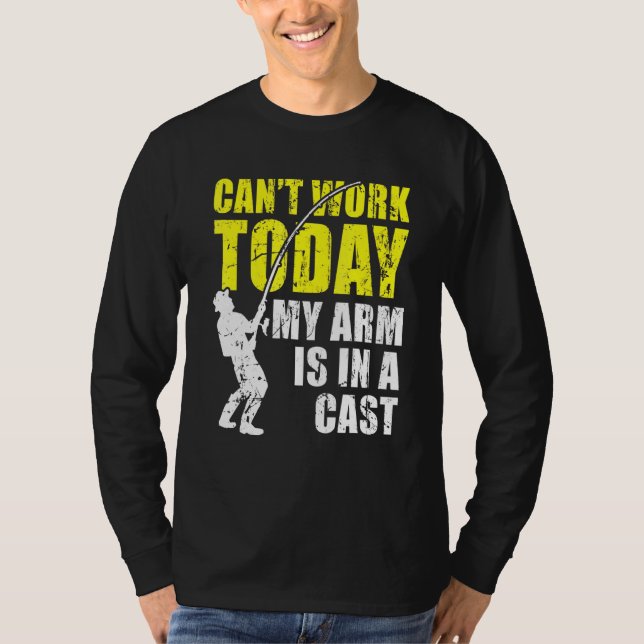 Kant Arbeit heute mein Arm ist in einer Kastenfisc T-Shirt (Vorderseite)