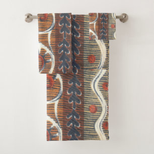 Kantige afrikanische Modefarben Traditionelles Art Badhandtuch Set