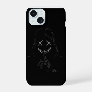 Kantige, leuchtende Neon-Gesicht-Schwarz-Handyhüll iPhone 15 Hülle
