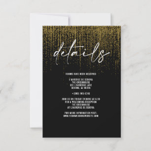 Kantige QR-Gold-Glitter-Details Karte