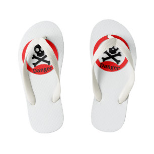 Kantige Totenkopf Flip-Flops Kinderbadesandalen