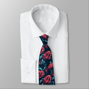 Kantige Trauzeugen Rose Floral Krawatte