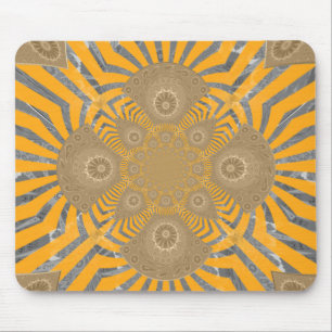 Kantige Zebr-Eleganz: Ein Golden Gelber Druck Mousepad