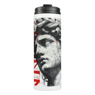 Kantiger David Bust Moderne Street Art Thermosbecher
