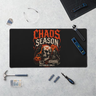 Kantiger Gothic-Chaos-Saison-Totenkopf-Halloween Schreibtischunterlage