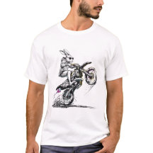Kantiger Osterhase auf Motocross Dirt Bike