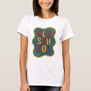 Kantiges Gelb OLD SCHOOL Grafikdesign T-Shirt