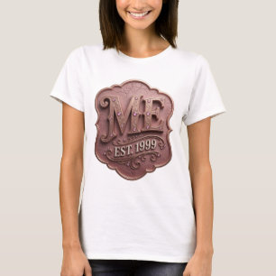 Kantiges Gold ME EST 1999 Statement-Design T-Shirt