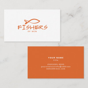 Kantiges Jesus-Fisch-Logo Christlich Visitenkarte