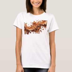 Kantiges Orange GOLDEN STARS Statement T-Shirt