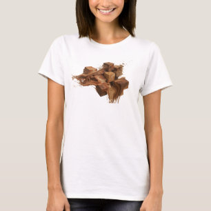 Kantiges Oranges Abstraktes Würfel Originaldesign T-Shirt