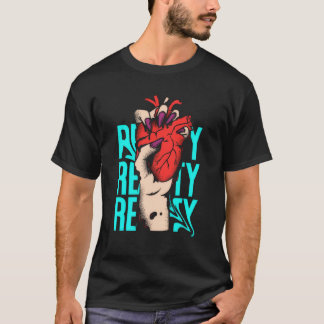 Kantiges Realistisches Herz Hand drücken Streetwea T-Shirt
