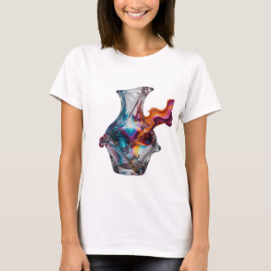 Kantiges Silber ABSTRACT ART Statement T-Shirt