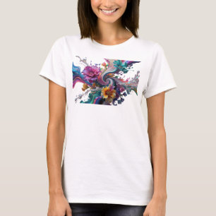 Kantiges Silber ABSTRACTE KUNST Künstlerisches Mot T-Shirt