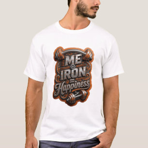 Kantiges Silber ME IRON HAPPINESS Custom-T-Shirt T-Shirt