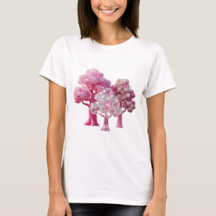 Kantiges Silber PINK DIAMOND TREES Zitat-Shirt T-Shirt