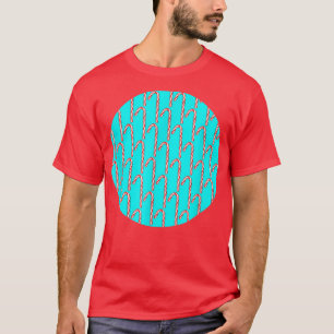 Kantinenmuster auf türkisfarbenem Hintergrund T-Shirt